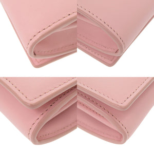 新品同様 ケンゾー FA52PM318L24 34 レザー ライトピンク シルバー ブラック ピンク 長財布 0893【中古】KENZO