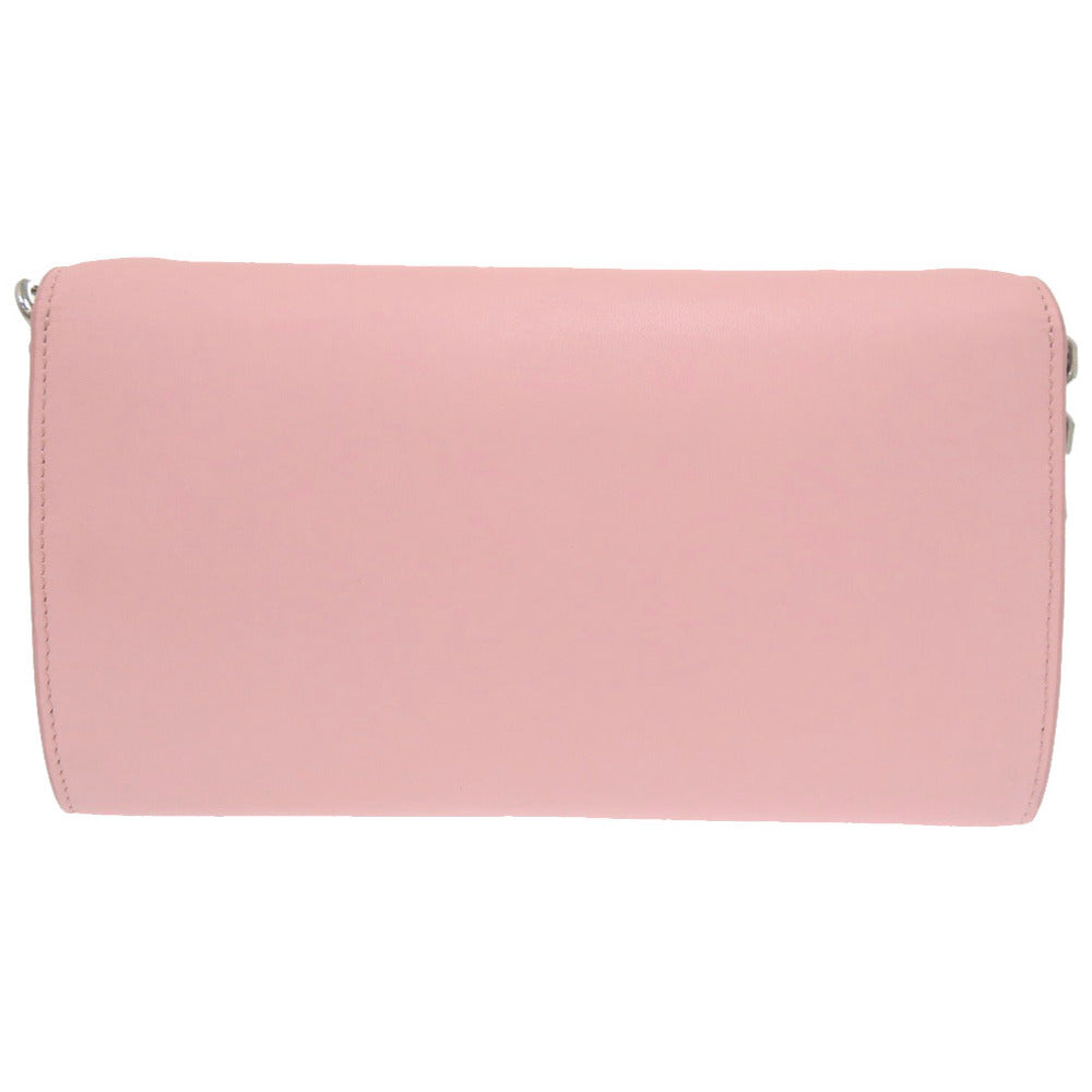 新品同様 ケンゾー FA52PM318L24 34 レザー ライトピンク シルバー ブラック ピンク 長財布 0893【中古】KENZO