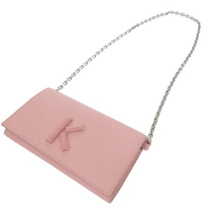 新品同様 ケンゾー FA52PM318L24 34 レザー ライトピンク シルバー ブラック ピンク 長財布 0893【中古】KENZO