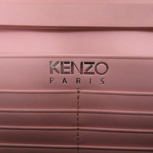 新品同様 ケンゾー FA52PM318L24 34 レザー ライトピンク シルバー ブラック ピンク 長財布 0893【中古】KENZO