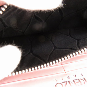新品同様 ケンゾー FA52PM318L24 34 レザー ライトピンク シルバー ブラック ピンク 長財布 0893【中古】KENZO