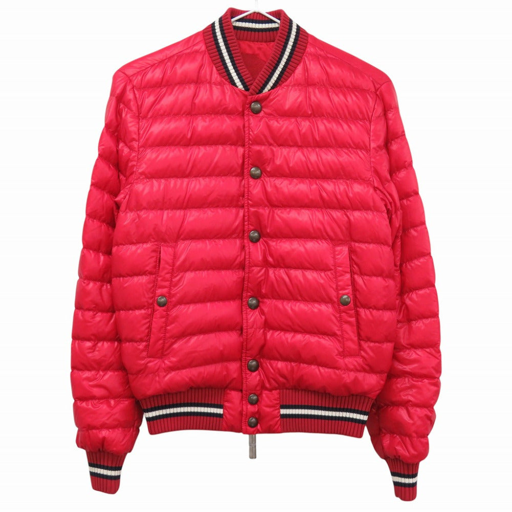 新品同様 モンクレール DIDIER リバーシブル スカジャン ダウンジャケット ナイロン/ダウン サイズ0 レッド 赤 0918【中古】MONCLER メンズ