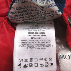 新品同様 モンクレール DIDIER リバーシブル スカジャン ダウンジャケット ナイロン/ダウン サイズ0 レッド 赤 0918【中古】MONCLER メンズ