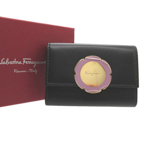 未使用 サルヴァトーレ フェラガモ 22D162 レザー ブラック 黒 6連 キーケース 0921【中古】Salvatore Ferragamo
