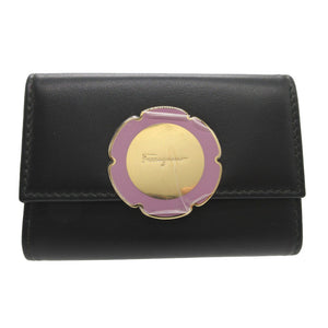 未使用 サルヴァトーレ フェラガモ 22D162 レザー ブラック 黒 6連 キーケース 0921【中古】Salvatore Ferragamo