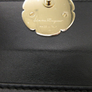未使用 サルヴァトーレ フェラガモ 22D162 レザー ブラック 黒 6連 キーケース 0921【中古】Salvatore Ferragamo