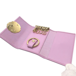 未使用 サルヴァトーレ フェラガモ 22D162 レザー ピンク 6連 キーケース 0922【中古】Salvatore Ferragamo