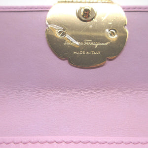 未使用 サルヴァトーレ フェラガモ 22D162 レザー ピンク 6連 キーケース 0922【中古】Salvatore Ferragamo