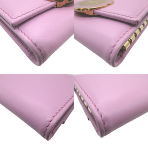 未使用 サルヴァトーレ フェラガモ 22D162 レザー ピンク 6連 キーケース 0922【中古】Salvatore Ferragamo