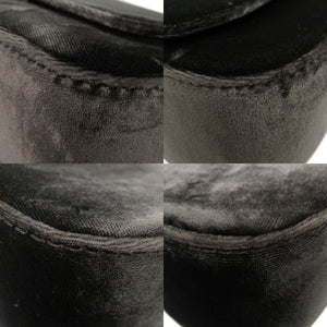 新品同様 トリーバーチ ベロア ブラック 2way ショルダーバッグ 黒 0937【中古】Tory Burch