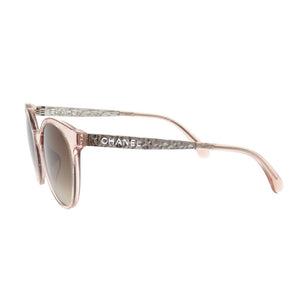 美品 シャネル 5440-A サイドロゴ ブラウングラデーション ピンク サングラス 0942【中古】CHANEL