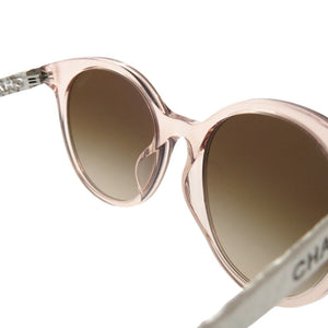 美品 シャネル 5440-A サイドロゴ ブラウングラデーション ピンク サングラス 0942【中古】CHANEL