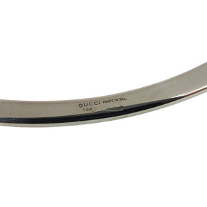 グッチ プレート ネックカフ チョーカー シルバー925 0968【中古】GUCCI