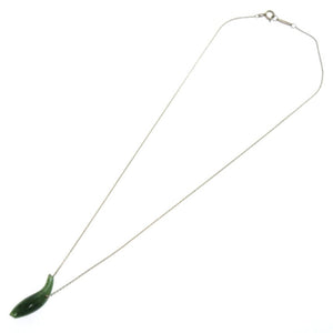 美品 ティファニー ペンダント フランク ゲーリー フィッシュドロップ シルバー925 メノウ グリーン ネックレス 0972【中古】TIFFANY&Co.