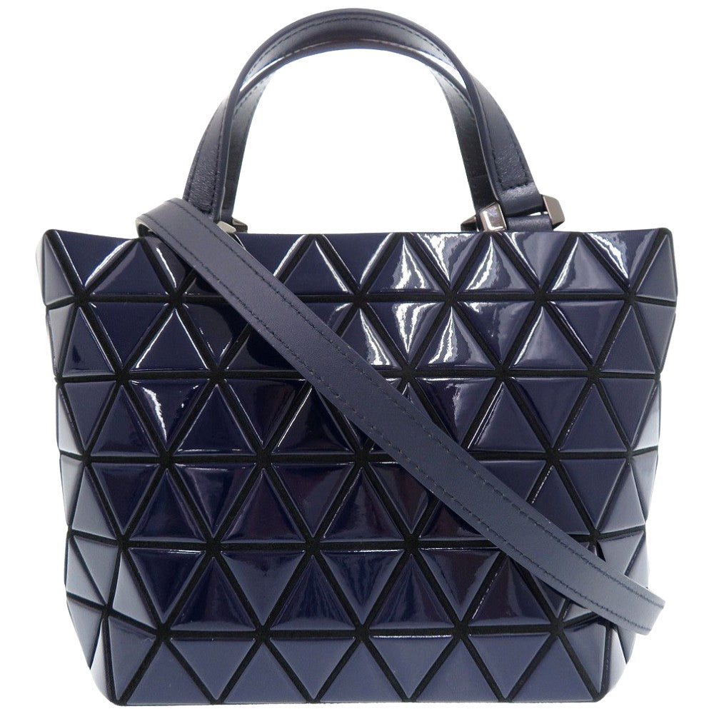 イッセイミヤケ BAO BAO バオバオ 2Wayハンドバッグ ショルダーバッグ BB01AG303 ネイビー 0985【中古】ISSEY MIYAKE