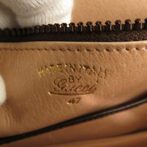 グッチ バンブー ターンロック ハンドバッグ レザー ブラウン 0988【中古】GUCCI