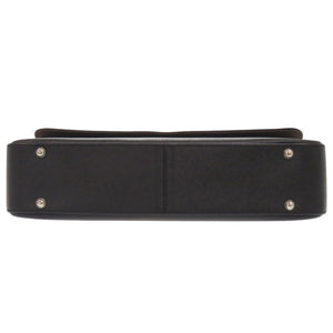 バーバリー ロゴプレート ノバチェック レザー ブラック ワンショルダーバッグ 黒 0991【中古】BURBERRY