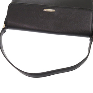 バーバリー ロゴプレート ノバチェック レザー ブラック ワンショルダーバッグ 黒 0991【中古】BURBERRY