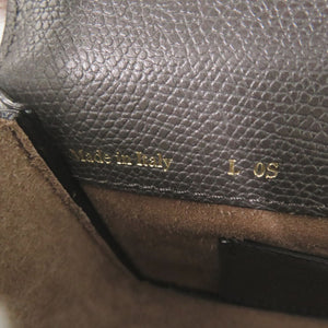 新品同様 ヴァレクストラ スプリッツァ チェーンショルダーバッグ レザー ブラック シルバー 黒 ショルダーバッグ 1046【中古】Valextra