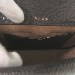 新品同様 ヴァレクストラ スプリッツァ チェーンショルダーバッグ レザー ブラック シルバー 黒 ショルダーバッグ 1046【中古】Valextra