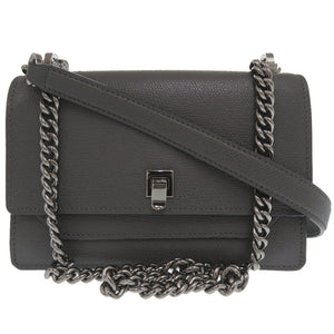 新品同様 ヴァレクストラ スプリッツァ チェーンショルダーバッグ レザー ブラック シルバー 黒 ショルダーバッグ 1046【中古】Valextra