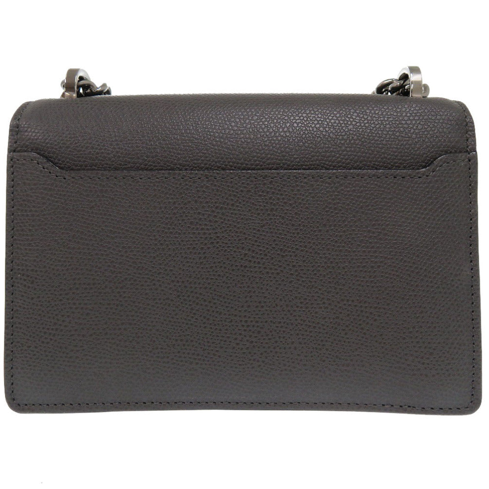 新品同様 ヴァレクストラ スプリッツァ チェーンショルダーバッグ レザー ブラック シルバー 黒 ショルダーバッグ 1046【中古】Valextra