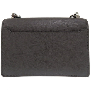 新品同様 ヴァレクストラ スプリッツァ チェーンショルダーバッグ レザー ブラック シルバー 黒 ショルダーバッグ 1046【中古】Valextra