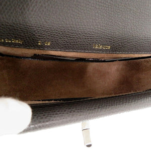 新品同様 ヴァレクストラ スプリッツァ チェーンショルダーバッグ レザー ブラック シルバー 黒 ショルダーバッグ 1046【中古】Valextra