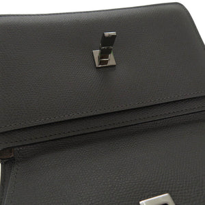 新品同様 ヴァレクストラ スプリッツァ チェーンショルダーバッグ レザー ブラック シルバー 黒 ショルダーバッグ 1046【中古】Valextra