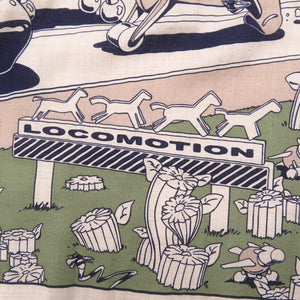 未使用 エルメス カレジェアン カレ140 LOCOMOTION ロコモーション マリン ナチュラル カーキ ベージュ スカーフ 1106【中古】HERMES