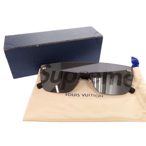美品 ルイ ヴィトン × supreme シュプリーム CITY MASK SP シティ マスク SP Z0986U プラスチック ブラック サングラス LV 1109【中古】LOUIS VUITTON メンズ