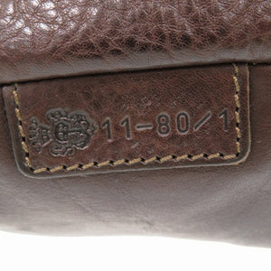 美品 フェリージ レザー ムートン ボアショルダーバッグ メッセンジャーバック ブラウン 1120【中古】FELISI