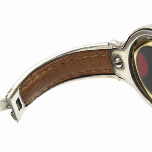 ミザーニ キャデラック シルバー 925 クオーツ 腕時計 銀無垢/レザー シェル文字盤 1162【中古】MISANI レディース