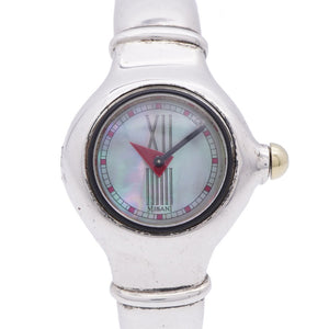 ミザーニ キャデラック シルバー 925 クオーツ 腕時計 銀無垢/レザー シェル文字盤 1162【中古】MISANI レディース