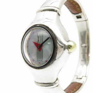 ミザーニ キャデラック シルバー 925 クオーツ 腕時計 銀無垢/レザー シェル文字盤 1162【中古】MISANI レディース