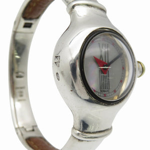 ミザーニ キャデラック シルバー 925 クオーツ 腕時計 銀無垢/レザー シェル文字盤 1162【中古】MISANI レディース