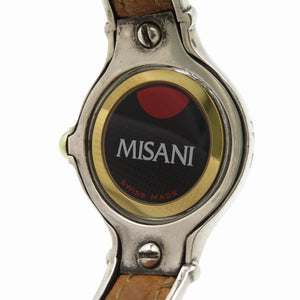 ミザーニ キャデラック シルバー 925 クオーツ 腕時計 銀無垢/レザー シェル文字盤 1162【中古】MISANI レディース