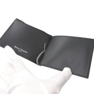 新品同様 メゾンマルジェラ SA1UI0018 レザー ブラック 黒 マネークリップ コインケース 2つ折り財布 財布 1163【中古】Maison Margiela