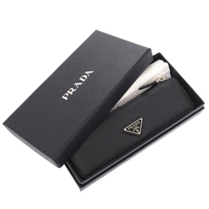 未使用 プラダ サフィアーノレザー ネイビー ペンケース 筆箱 ペン付き 紺 1170 【中古】 PRADA