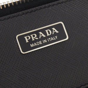 未使用 プラダ サフィアーノレザー ネイビー ペンケース 筆箱 ペン付き 紺 1170 【中古】 PRADA