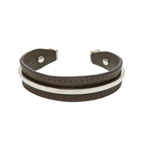 美品 エルメス バングル ヴォースイフト メタル ブラウン シルバー □P刻印(2012年製) ブレスレット 1189【中古】HERMES
