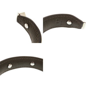 美品 エルメス バングル ヴォースイフト メタル ブラウン シルバー □P刻印(2012年製) ブレスレット 1189【中古】HERMES