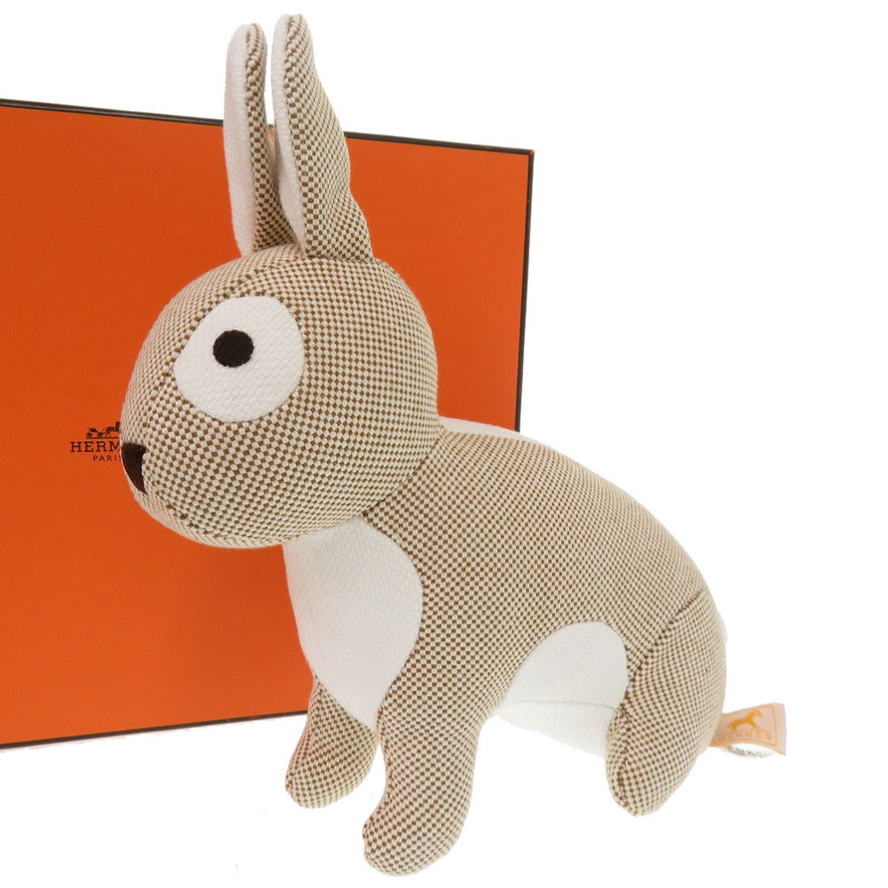 未使用品 エルメス うさぎ セレスタン ラビット コットン/ポリエステル ベージュ ぬいぐるみ 1193【中古】HERMES