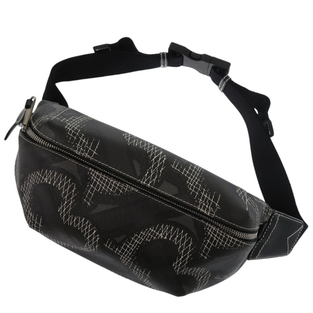 新品同様 バーバリー TBモノグラム PVC ブラック ボディバッグ 1205【中古】BURBERRY