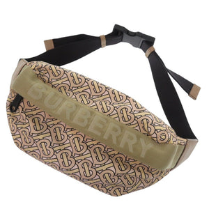 美品 バーバリー TBモノグラム ロゴ ナイロン ベージュ ボディバッグ 1206【中古】BURBERRY