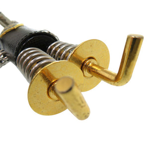 美品 プラダ トリック ロボット 1TR250  バッグチャーム キーホルダー レザー メタル ブラック シルバー ゴールド 1TR250 キーホルダー 1233【中古】PRADA