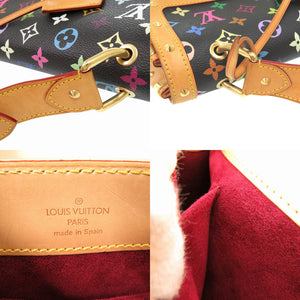 ルイヴィトン モノグラムマルチカラー サック ダルメシアン ハラコ M92825 ショルダーバッグ ノワール 黒 LV 1234-1【中古】 LOUIS VUITTON マルチ