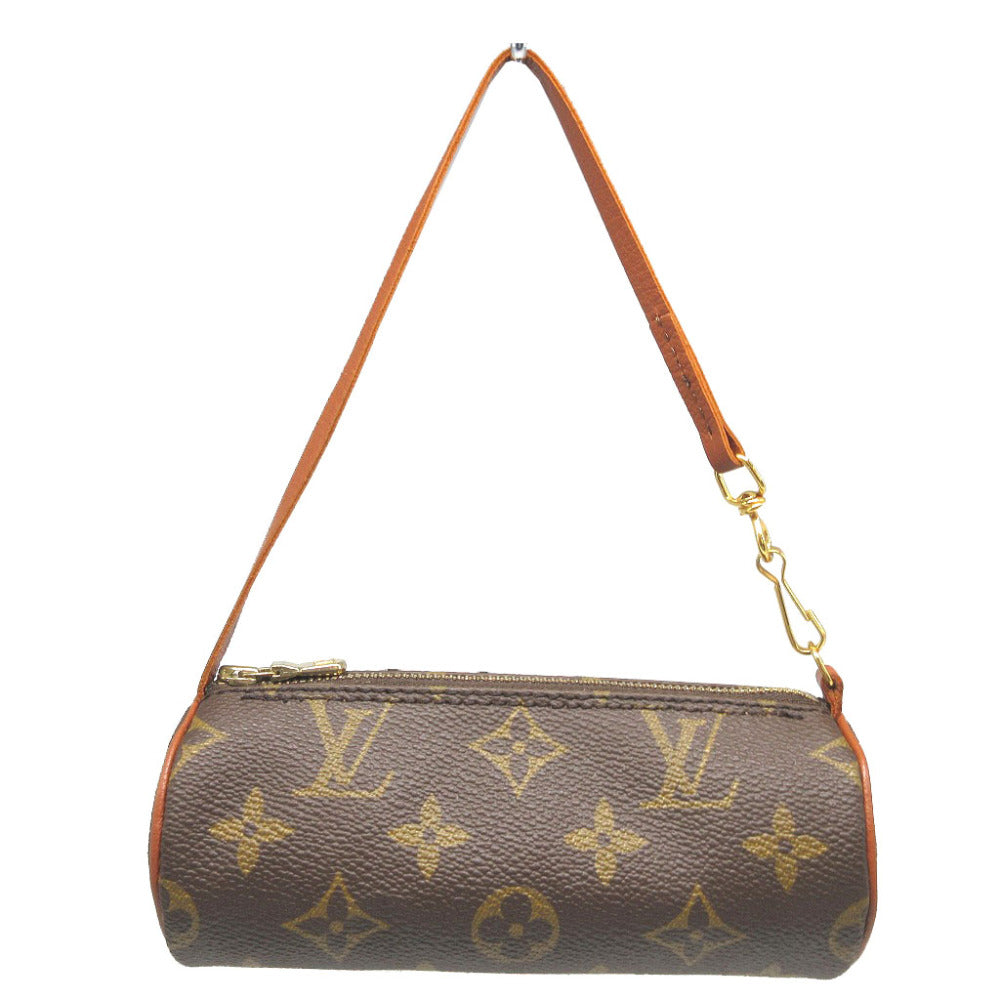 新品同様 ルイヴィトン モノグラム パピヨン 豚革 ブラウン 茶 ポーチ 1244【中古】LOUIS VUITTON