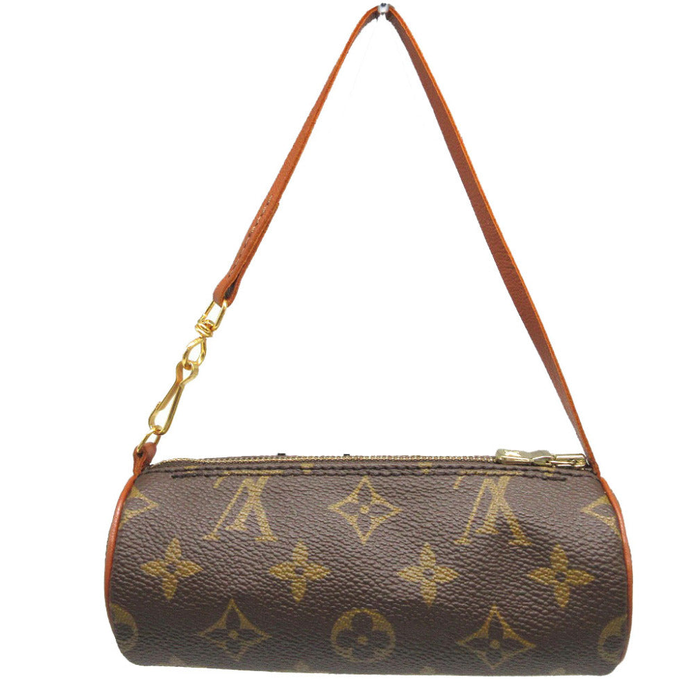 新品同様 ルイヴィトン モノグラム パピヨン 豚革 ブラウン 茶 ポーチ 1244【中古】LOUIS VUITTON