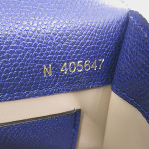 新品同様 ヴァレクストラ マイクロ イジィデ レザー ロイヤルブルー 青色 ハンドバッグ 1271【中古】Valextra